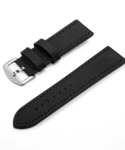 Uhrenarmband Leder schwarz